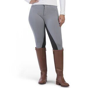 FITS Ice Blue Equine Full Seat Leather Breech Pants